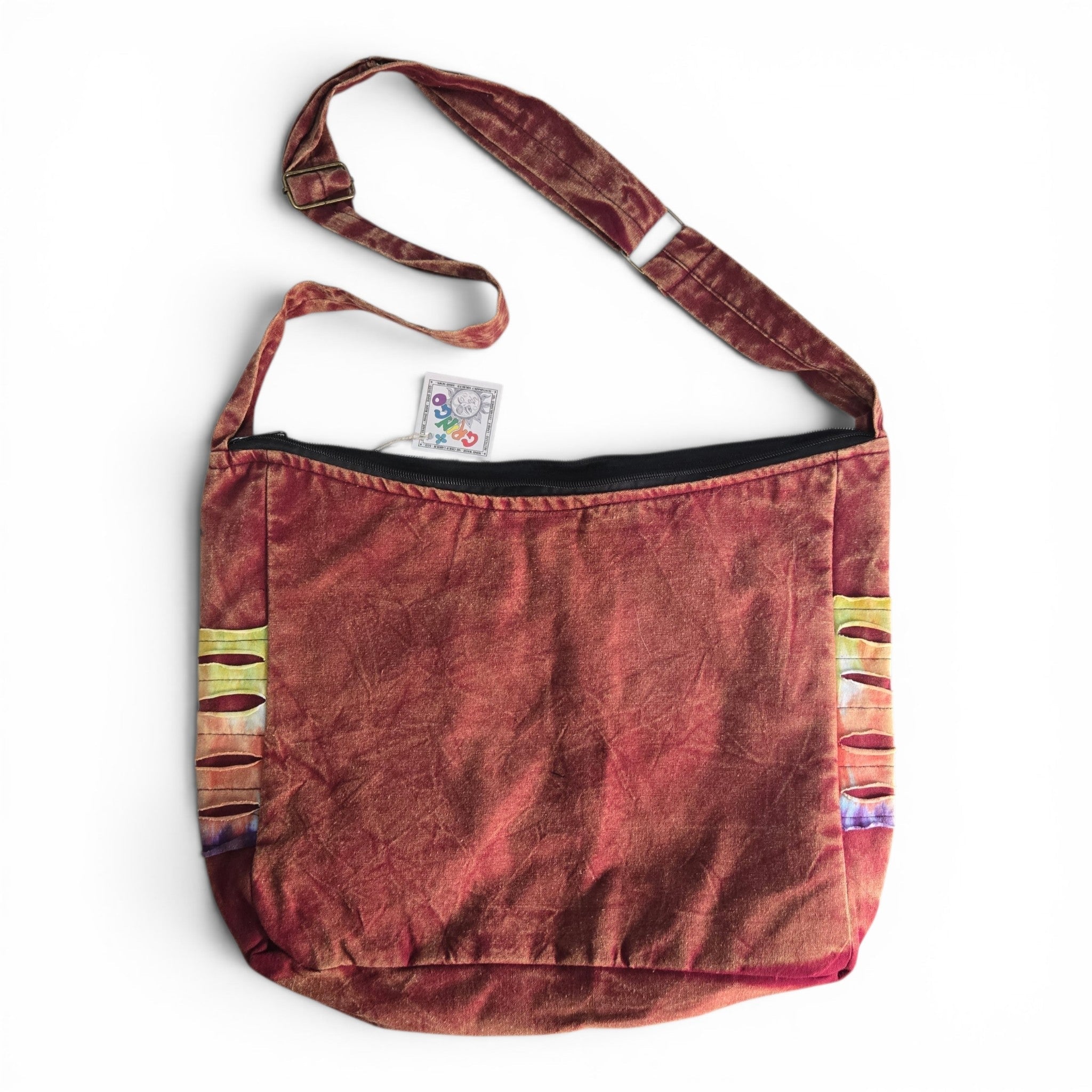 Slash & Embroidery Shoulder Bag - Rockinredfox