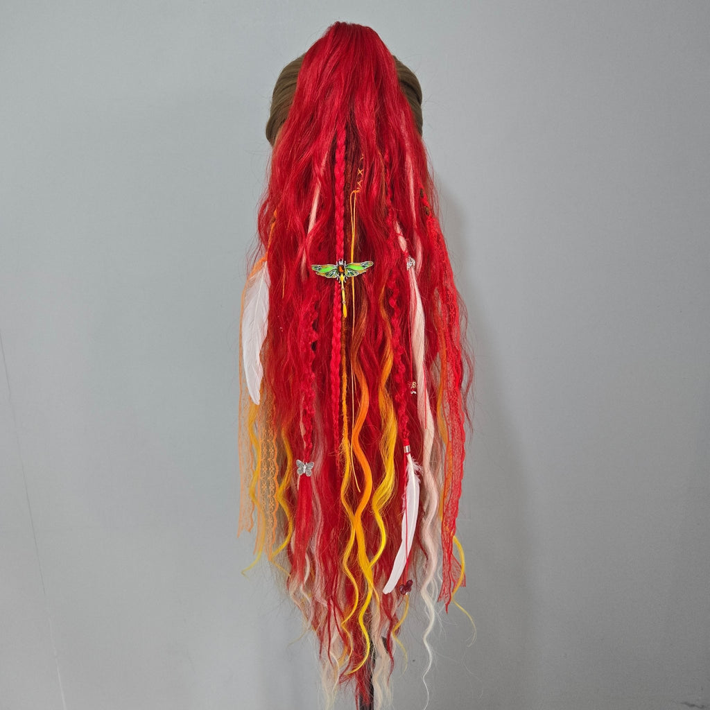 Sunfire Claw Clip Hair Set 28 Inch Synthetic Hair Piece - Rockinredfox