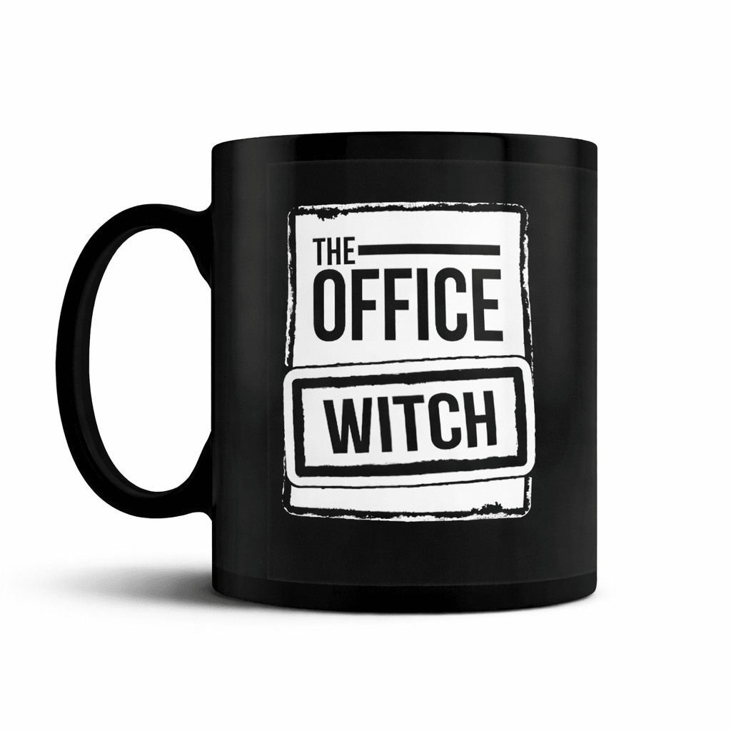 The Office Witch Mug – Funny Gothic Black Coffee Cup - Rockinredfox