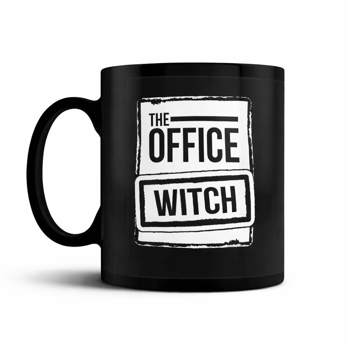The Office Witch Mug – Funny Gothic Black Coffee Cup - Rockinredfox