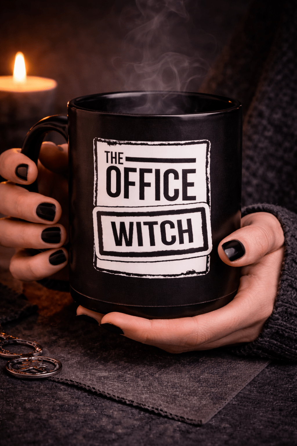 The Office Witch Mug – Funny Gothic Black Coffee Cup - Rockinredfox