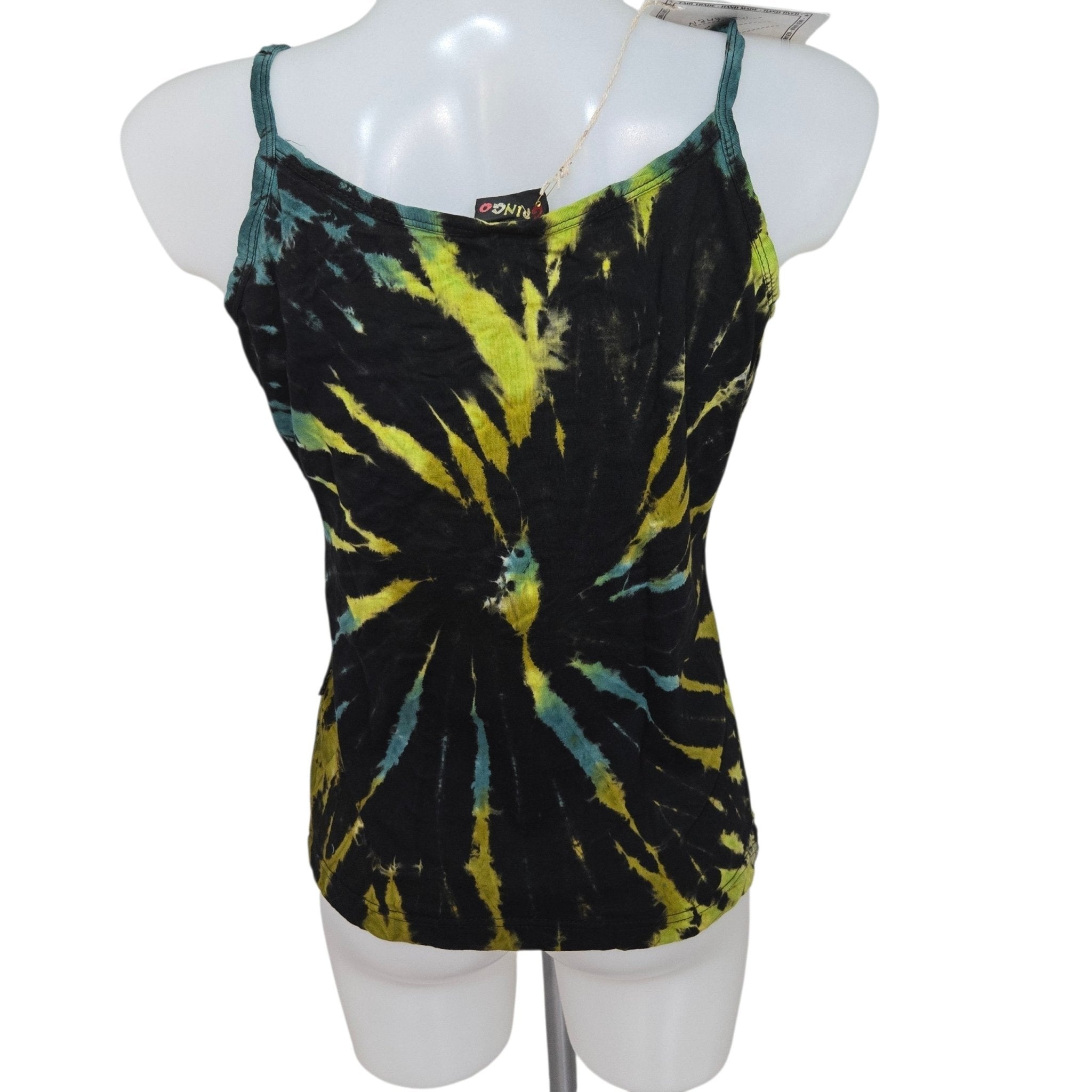 Tie Dye Strappy Vest Multicolour Cotton - Rockinredfox