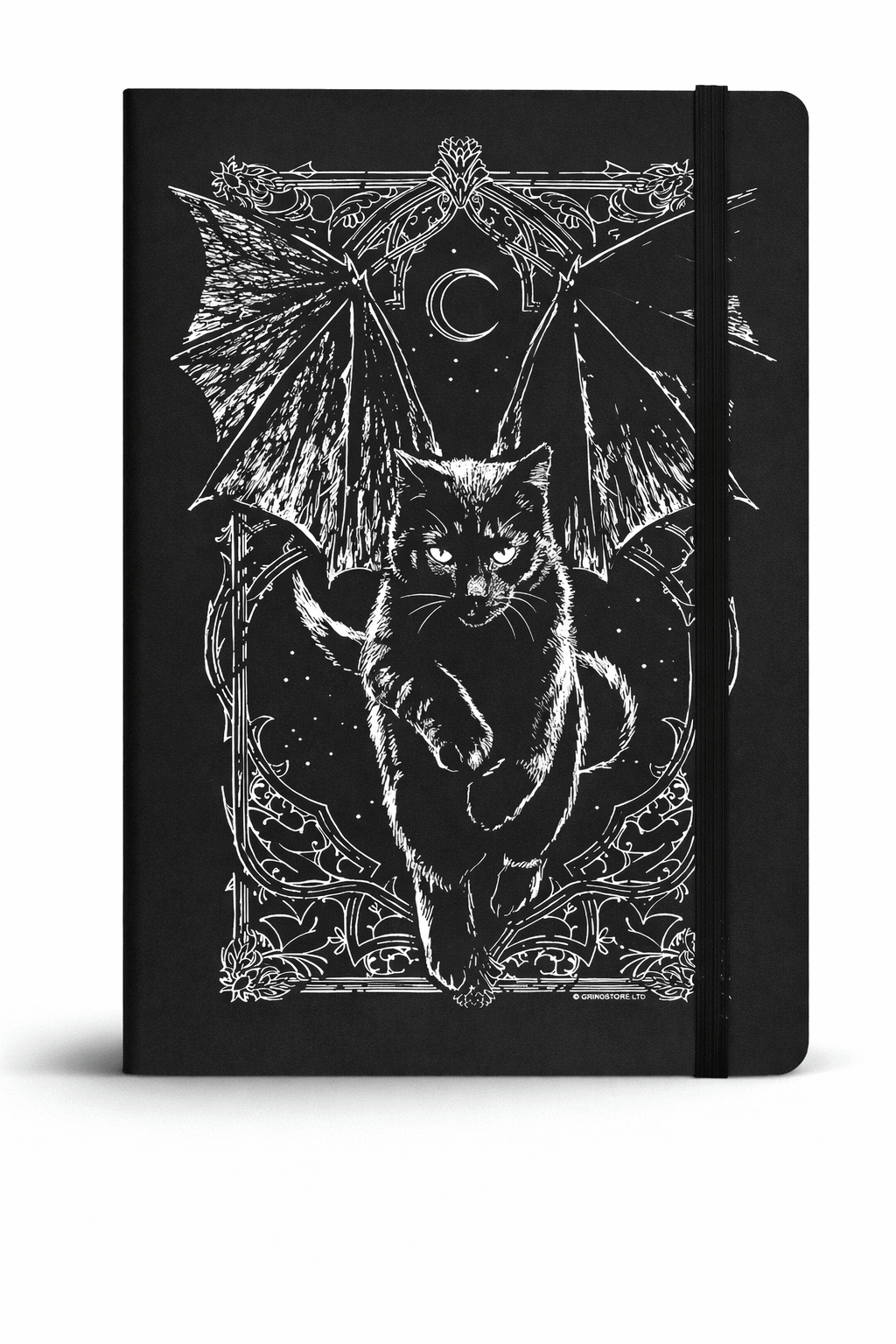 Tressym Winged Cat Notebook – Gothic A5 Witchy Journal - Rockinredfox