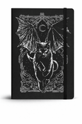 Tressym Winged Cat Notebook – Gothic A5 Witchy Journal - Rockinredfox