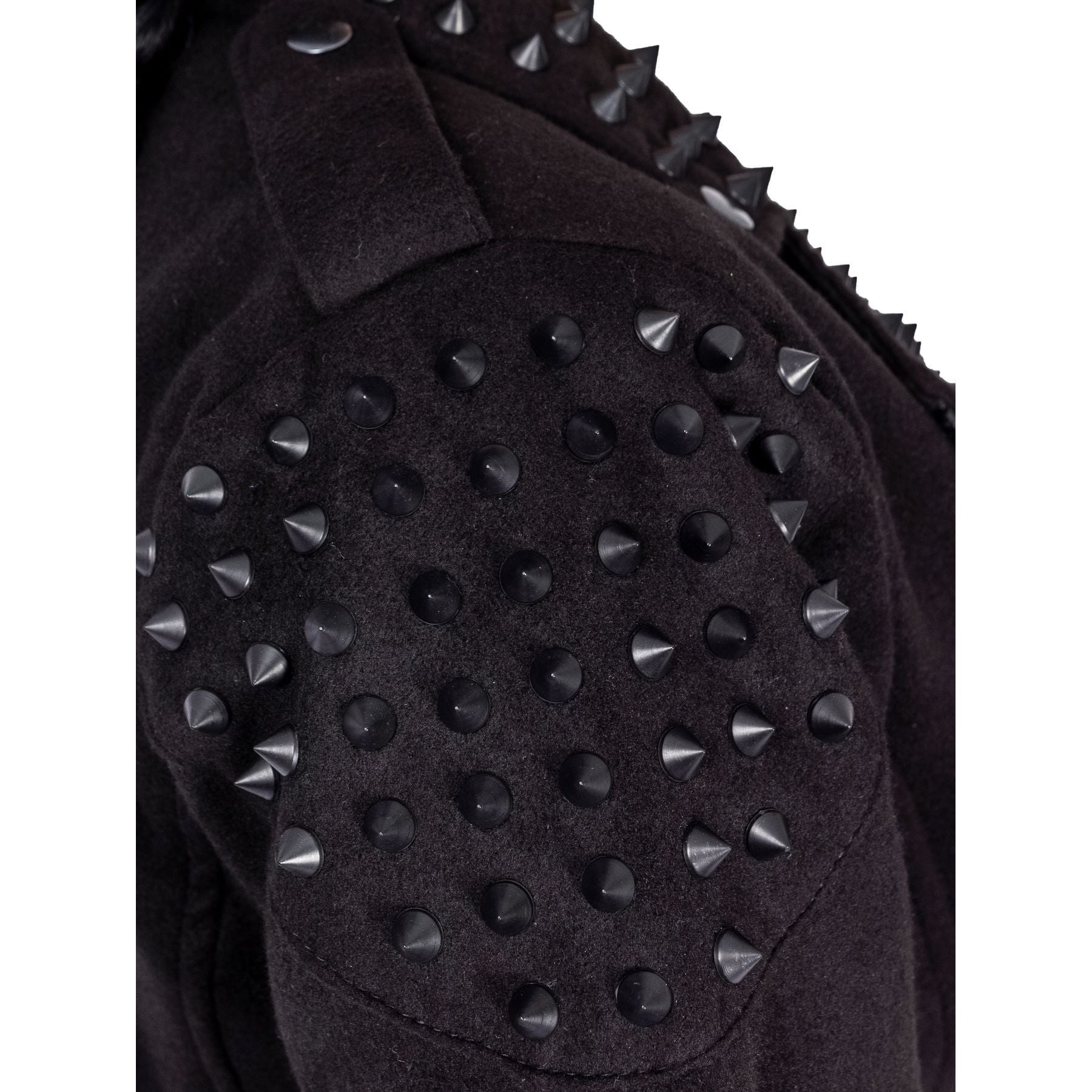 Vixxsin Adonia Coat Black Studded Gothic Belted Jacket Alternative Punk Grunge Coat - Rockinredfox