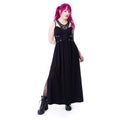 Vixxsin Elionway Maxi Dress – Black Gothic Lace - Up Corset Maxi Dress - Rockinredfox