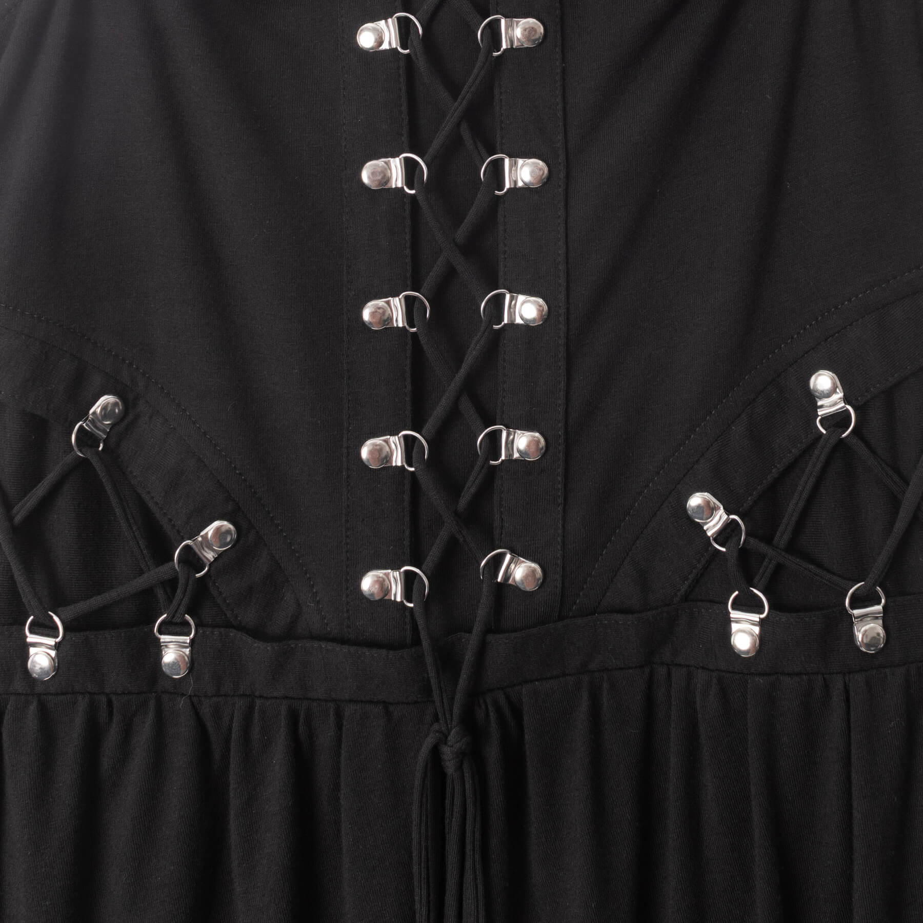 Vixxsin Elionway Maxi Dress – Black Gothic Lace - Up Corset Maxi Dress - Rockinredfox