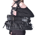 Vixxsin Hostile Black Gothic Buckle Detail Shoulder Bag - Rockinredfox